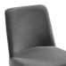 Amplify Sled Base Performance Velvet Dining Side Chair in Gold Gray