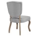 Array Vintage French Upholstered Dining Side Chair in Light Gray