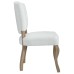 Array Vintage French Upholstered Dining Side Chair in White