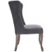 Apprise French Vintage Dining Performance Velvet Side Chair in Gray