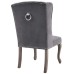 Apprise French Vintage Dining Performance Velvet Side Chair in Gray