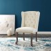 Apprise French Vintage Dining Performance Velvet Side Chair in Ivory