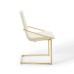 Pitch Performance Velvet Dining Armchair in Gold Ivory