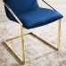 Pitch Performance Velvet Dining Armchair in Gold Navy