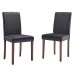 Prosper Upholstered Velvet Dining Side Chair Set of 2 in Gray