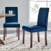 Prosper Upholstered Velvet Dining Side Chair Set of 2 in Navy