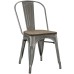 Promenade Bamboo Side Chair in GunMetal