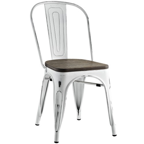 Promenade Bamboo Side Chair in White