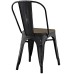 Promenade Bamboo Side Chair in Black