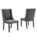 Renew Parsons Fabric Dining Side Chairs - Set of 2 in Gray