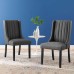 Renew Parsons Fabric Dining Side Chairs - Set of 2 in Gray