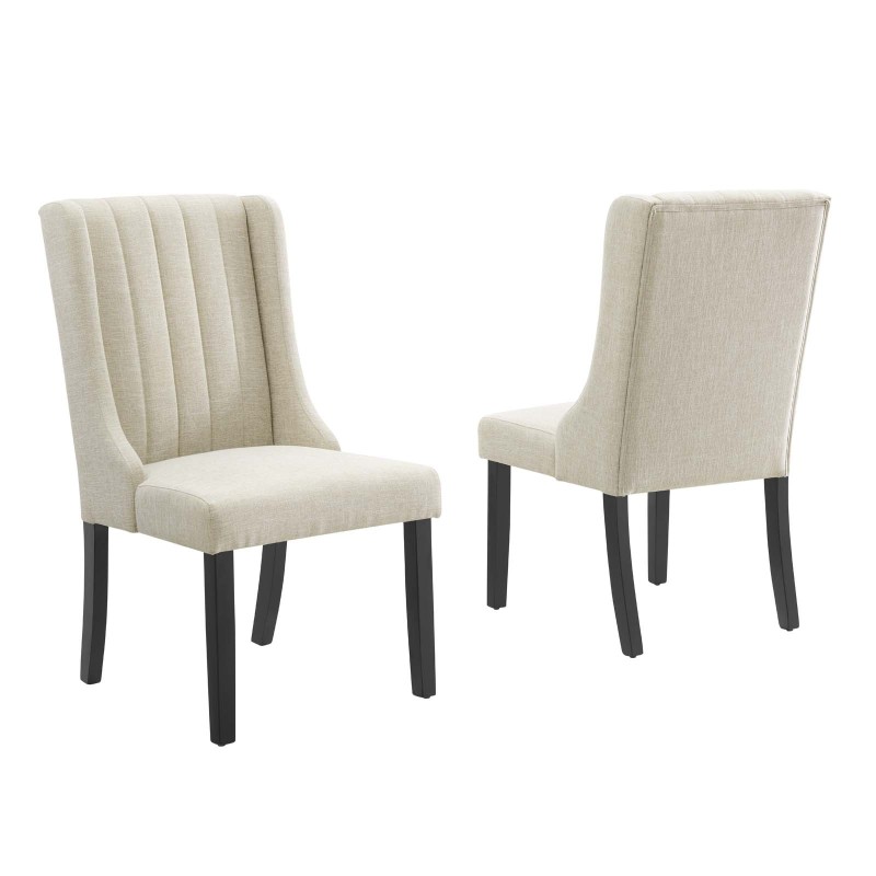 Renew Parsons Fabric Dining Side Chairs - Set of 2 in Beige