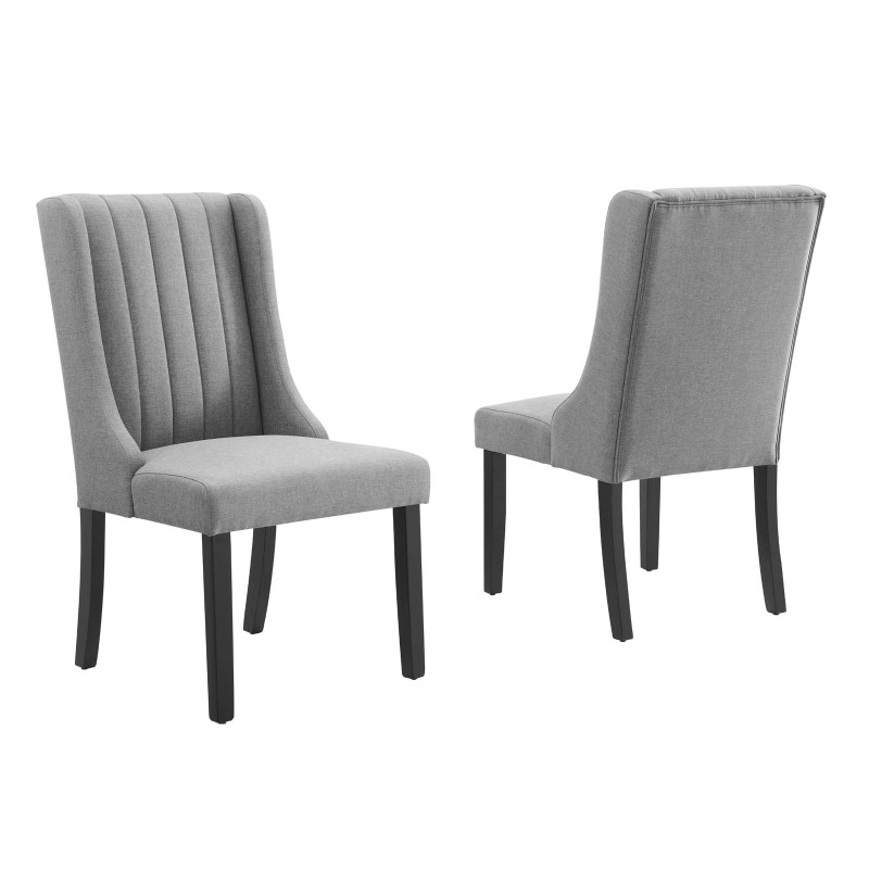 Renew Parsons Fabric Dining Side Chairs - Set of 2 in Light Gray