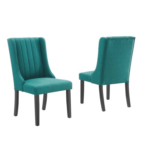 Renew Parsons Fabric Dining Side Chairs - Set of 2 in Teal