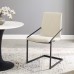 Pitch Upholstered Fabric Dining Armchair in Black Beige