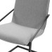 Pitch Upholstered Fabric Dining Armchair in Black Light Gray