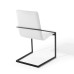 Pitch Upholstered Fabric Dining Armchair in Black White