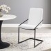 Pitch Upholstered Fabric Dining Armchair in Black White