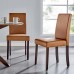 Prosper Faux Leather Dining Side Chair Set of 2 in Tan