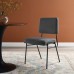 Craft Upholstered Fabric Dining Side Chair in Black Charcoal