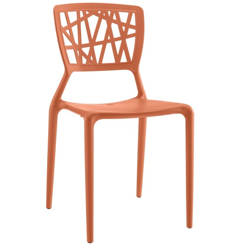 Astro Dining Side Chair in Orange