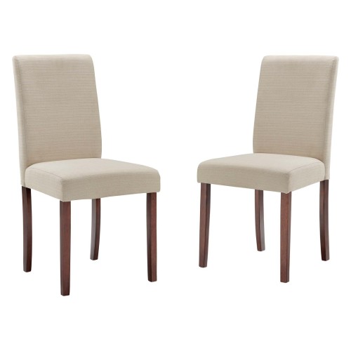 Prosper Upholstered Fabric Dining Side Chair Set of 2 in Beige