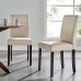 Prosper Upholstered Fabric Dining Side Chair Set of 2 in Beige