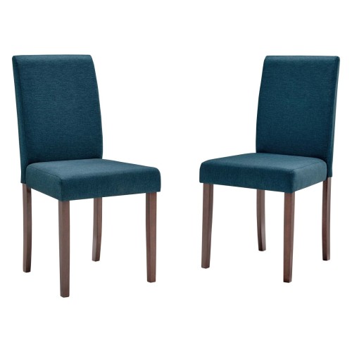 Prosper Upholstered Fabric Dining Side Chair Set of 2 in Blue