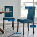 Prosper Upholstered Fabric Dining Side Chair Set of 2 in Blue