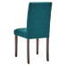 Prosper Upholstered Fabric Dining Side Chair Set of 2 in Teal