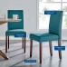 Prosper Upholstered Fabric Dining Side Chair Set of 2 in Teal