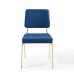 Craft Performance Velvet Dining Side Chair in Gold Navy