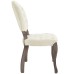 Exhibit French Vintage Dining Performance Velvet Side Chair in Ivory