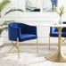 Savour Tufted Performance Velvet Accent Dining Armchair in Navy