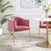 Savour Tufted Performance Velvet Accent Dining Armchair in Dusty Rose