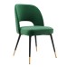 Rouse Performance Velvet Dining Side Chair in Emerald