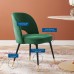 Rouse Performance Velvet Dining Side Chair in Emerald