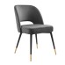 Rouse Performance Velvet Dining Side Chair in Charcoal