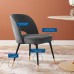 Rouse Performance Velvet Dining Side Chair in Charcoal