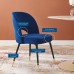 Rouse Performance Velvet Dining Side Chair in Navy