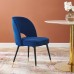 Rouse Performance Velvet Dining Side Chair in Navy