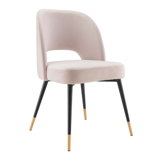 Rouse Performance Velvet Dining Side Chair in Pink