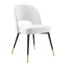 Rouse Performance Velvet Dining Side Chair in White