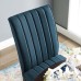 Motivate Channel Tufted Upholstered Fabric Dining Chair Set of 2 in Blue