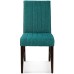 Motivate Channel Tufted Upholstered Fabric Dining Chair Set of 2 in Teal