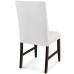 Promulgate Biscuit Tufted Upholstered Fabric Dining Chair Set of 2 in White