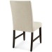 Promulgate Biscuit Tufted Upholstered Fabric Dining Chair Set of 2 in Beige