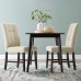 Promulgate Biscuit Tufted Upholstered Fabric Dining Chair Set of 2 in Beige