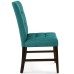 Promulgate Biscuit Tufted Upholstered Fabric Dining Chair Set of 2 in Teal