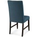 Promulgate Biscuit Tufted Upholstered Fabric Dining Chair Set of 2 in Blue